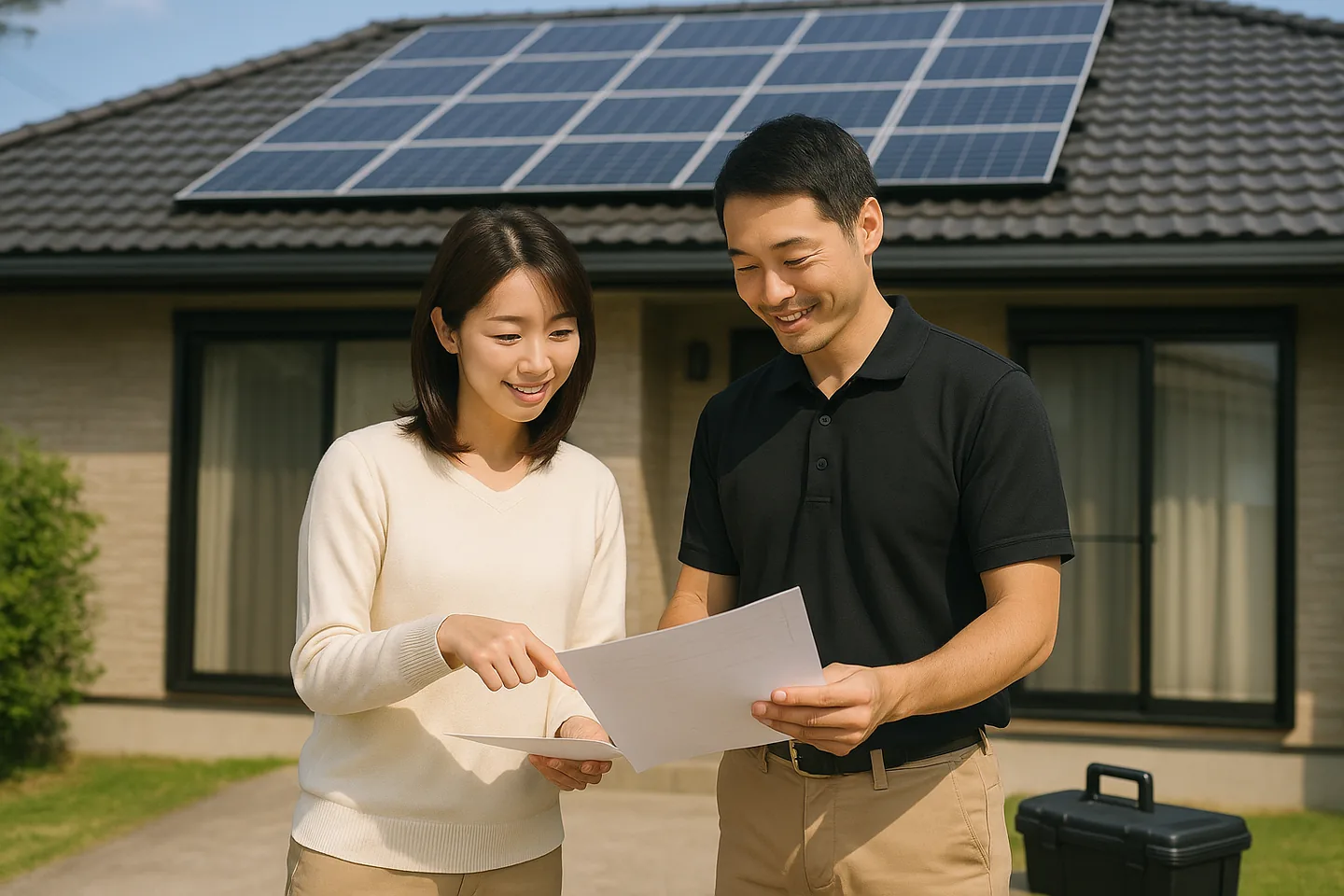 太陽光・蓄電池の相談の様子